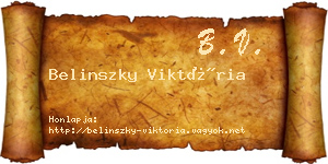 Belinszky Viktória névjegykártya